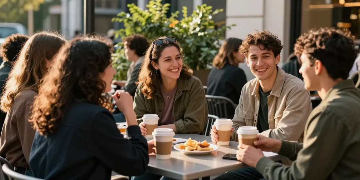 Engaging moment of singles enjoying meaningful dating connections over coffee.