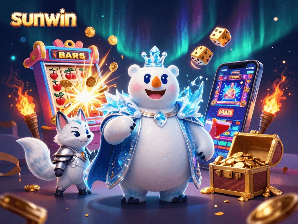 Win big with sunwin at the vibrant online casino featuring slot machines and dynamic game elements.