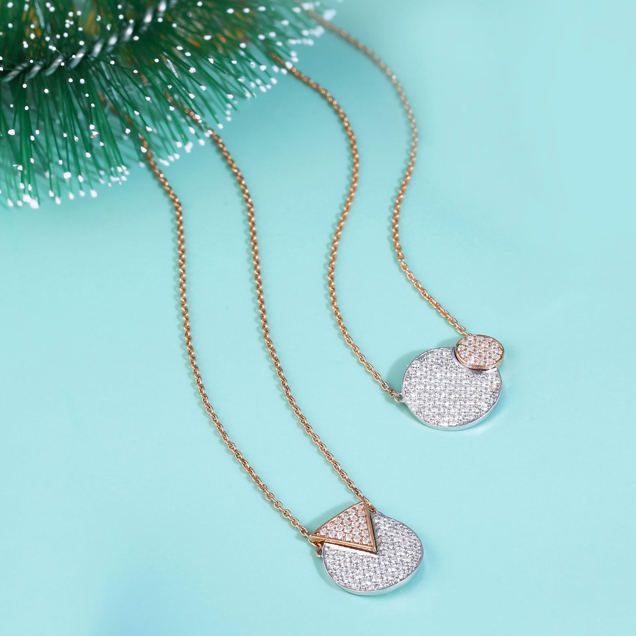 White gold diamond necklace