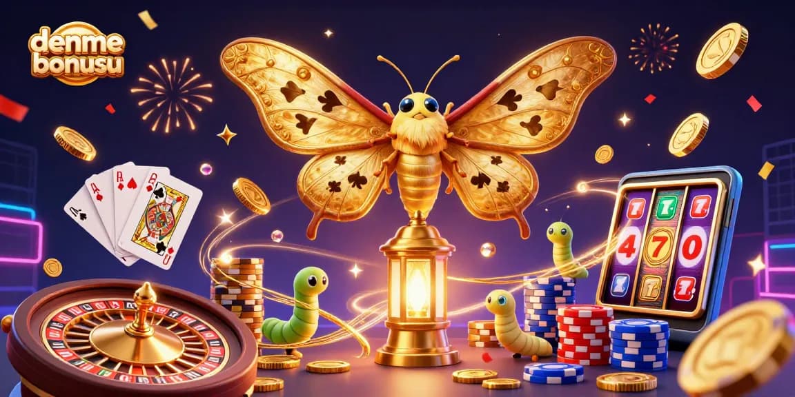 Experience the excitement of deneme bonusu with vibrant casino elements in this ultra-detailed 3D illustration.