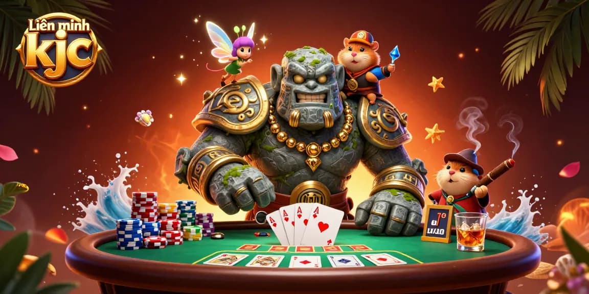 Engage with Liên minh kjc at a vivid casino scene full of excitement and vibrant game elements.