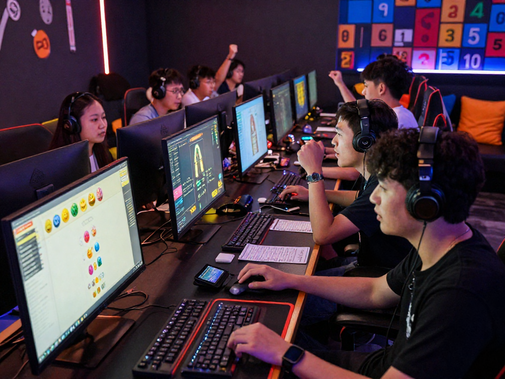 Engaged players enjoying Dewatogel online gaming experience in vibrant setting.