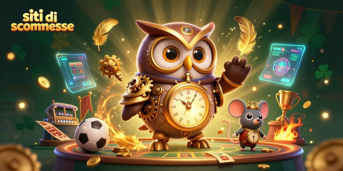 Scopri i siti di scommesse con l'allocazione di scommesse strategiche tra il gufo steampunk e il topo meccanico.