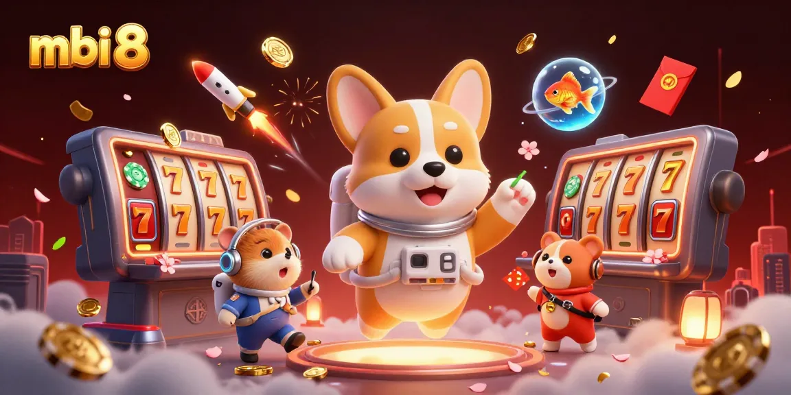 Play exciting games at mbi 8 with a dynamic casino experience featuring cartoon characters in space