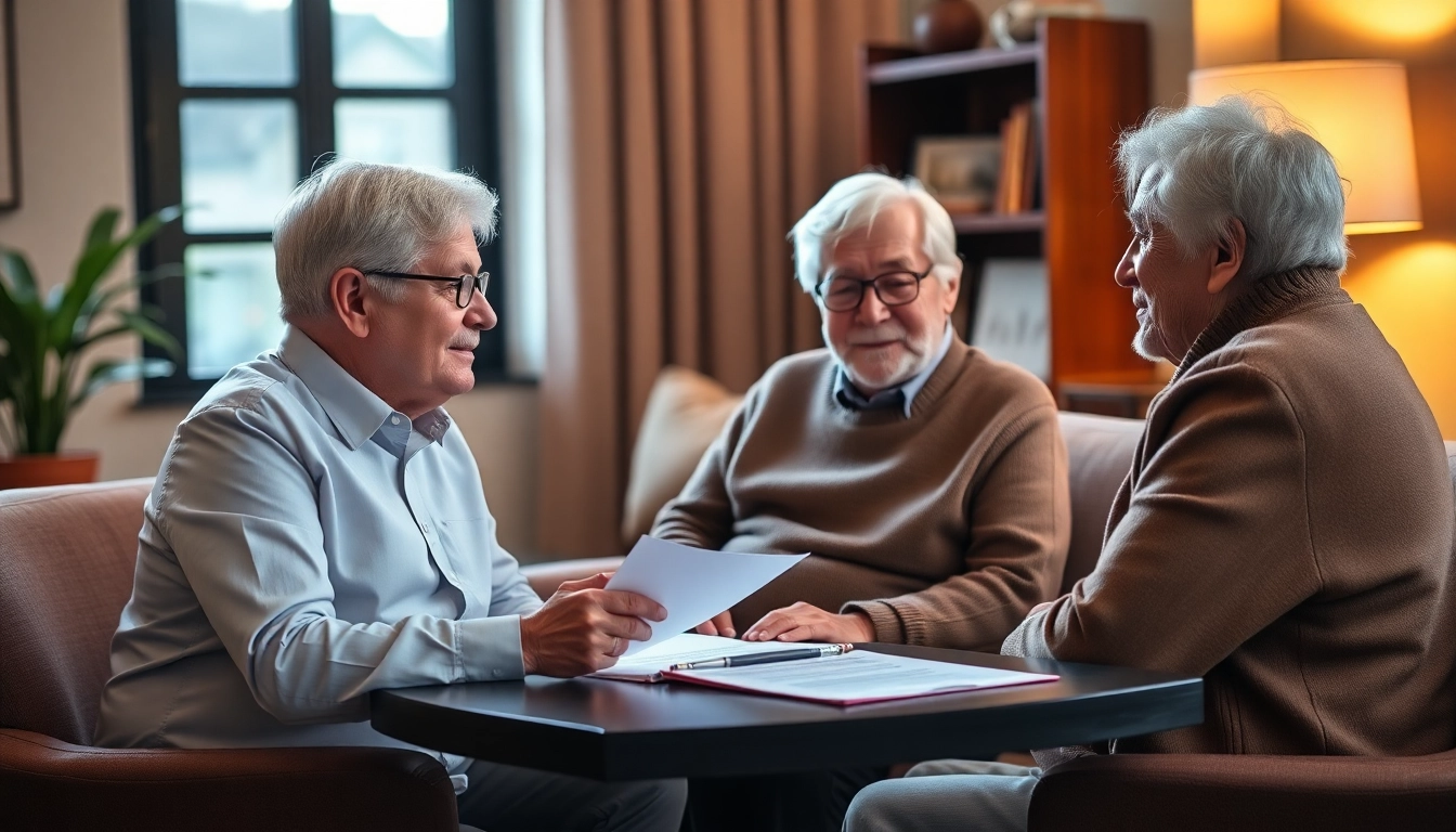 Discussion of Enduring Guardian decisions with a legal advisor in an office setting.
