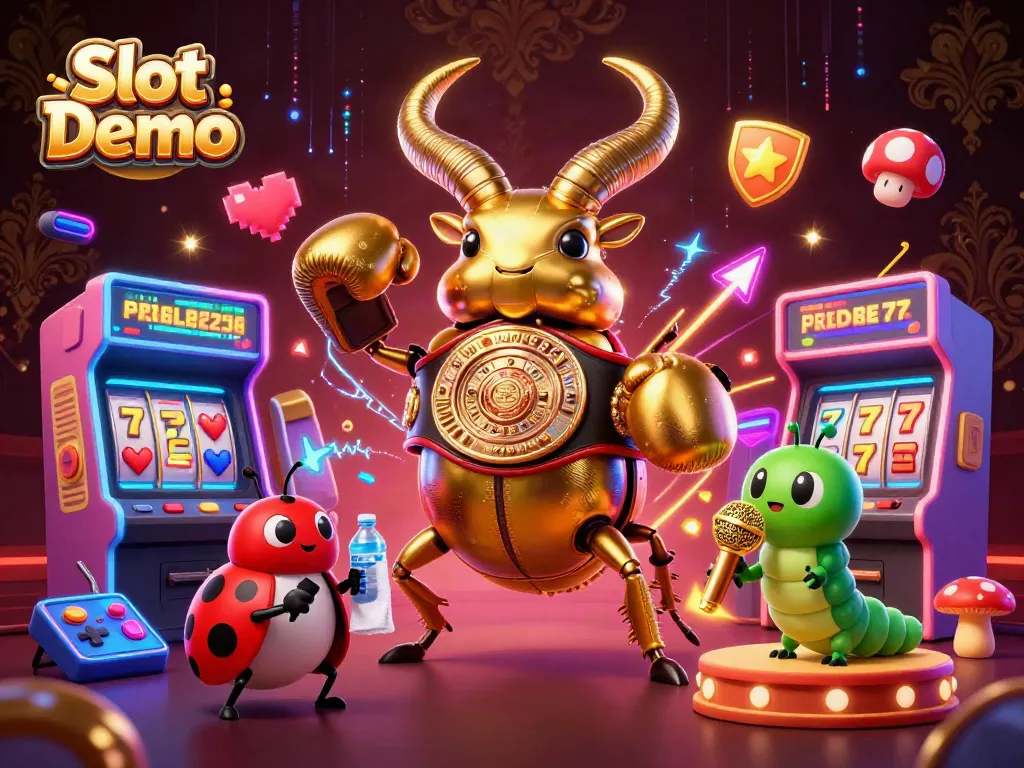 Spin the reels with the vibrant Slot Demo action showcased in this engaging 3D casino illustration.
