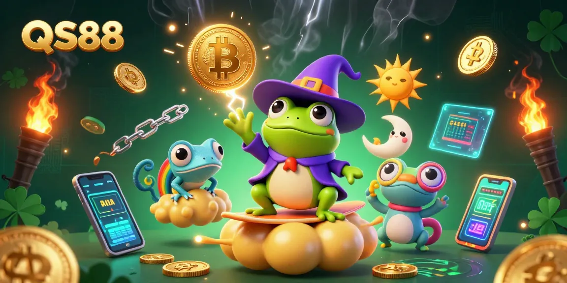 Engage with QS88 in an enchanting scene of prosperity with golden coins and vibrant casino elements