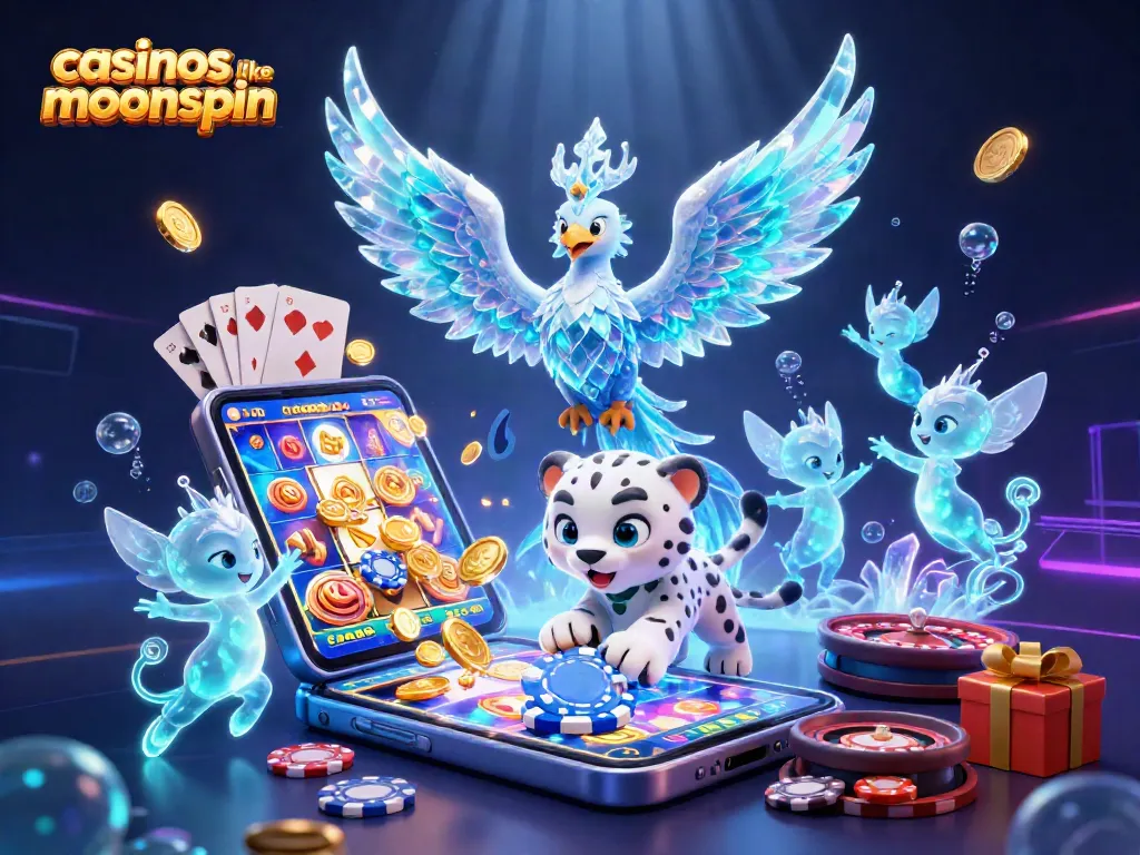 Experience thrilling gameplay at casinos like moonspin with an enchanting 3D scene.