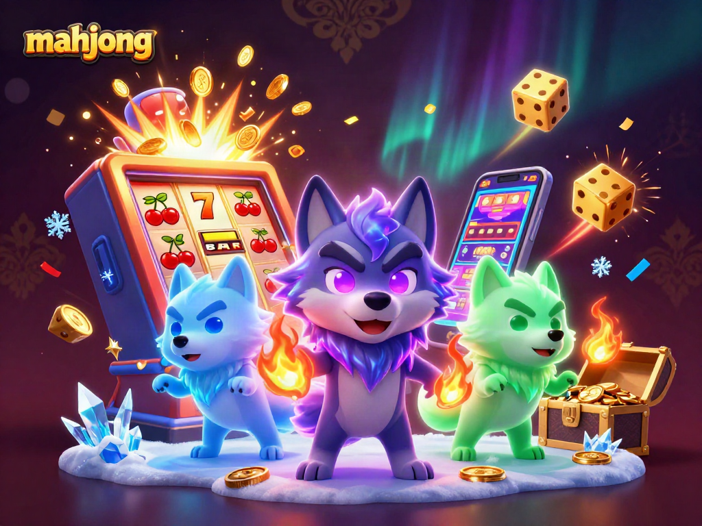 Experience mahjong excitement with dynamic 3D casino illustration showcasing vibrant game elements.