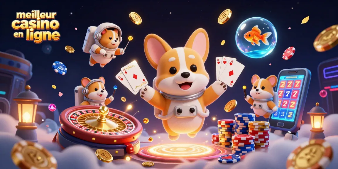 Illustrer le meilleur casino en ligne avec des personnages animés jouant dans une scène de jeu animée.