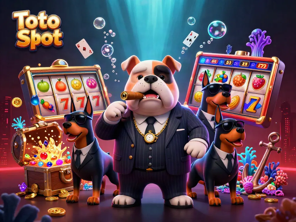 Toto Slot menghadirkan suasana kasino dengan karakter mafia dan elemen slot yang menarik.