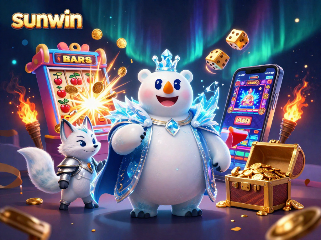 Win big with sunwin at the vibrant online casino featuring slot machines and dynamic game elements.