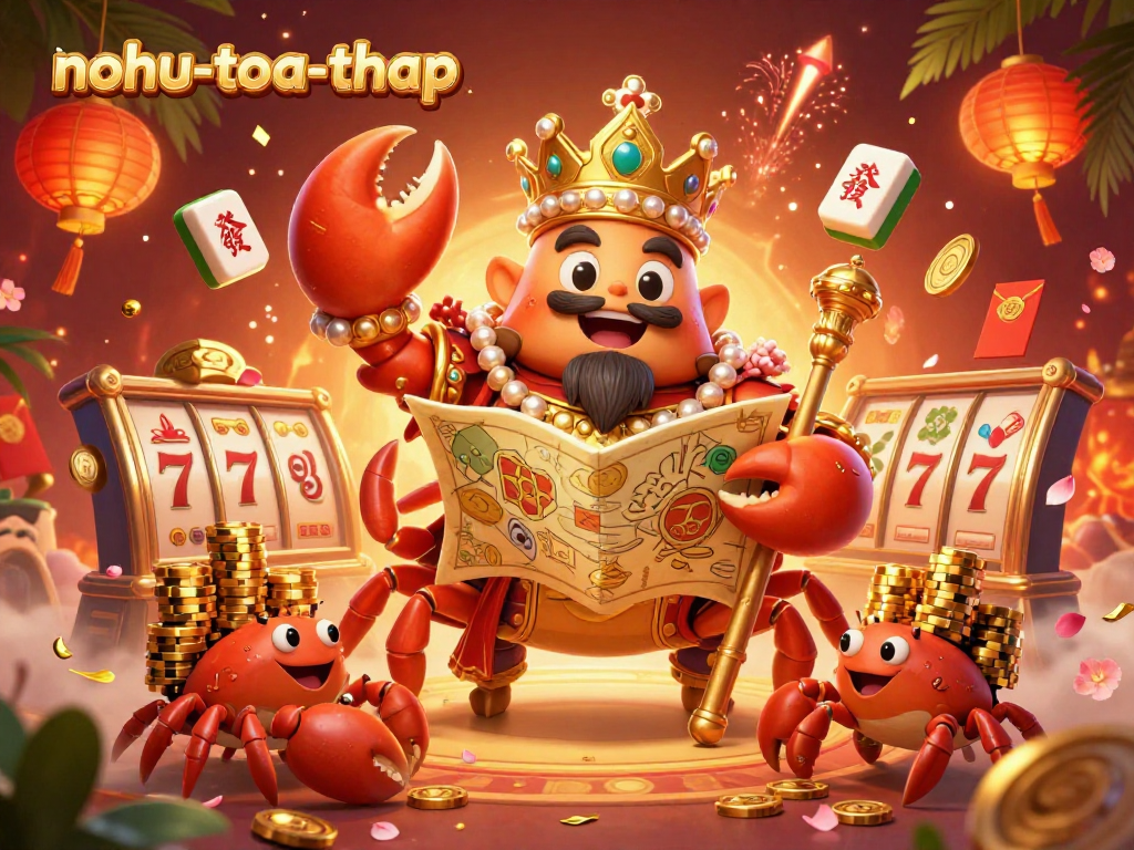 Experience the excitement of nohu-toa-thap with our golden crab emperor and vibrant casino elements.
