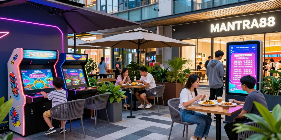 Engaging family experience at MANTRA88, modern entertainment hub featuring gaming, dining, and vibrant city ambiance.