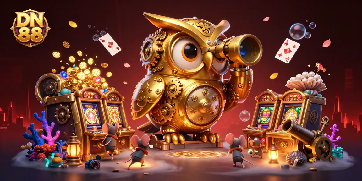 Experience thrilling gameplay at DN 88 with our dynamic 3D casino illustration showcasing vibrant elements.