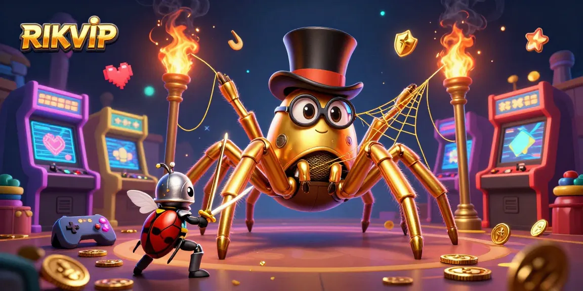 Engage in exciting gameplay at RIKVIP with vibrant characters and 3D casino elements.