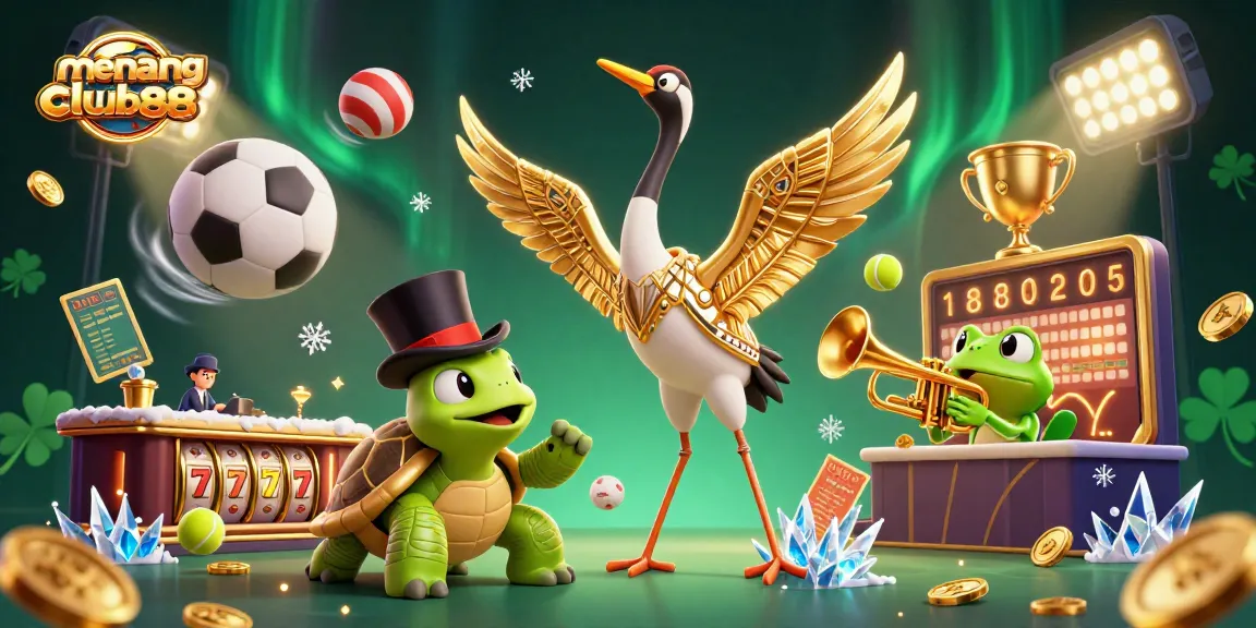 Win big with menangclub88 at the packed speakeasy, featuring dynamic gaming elements and colorful characters.