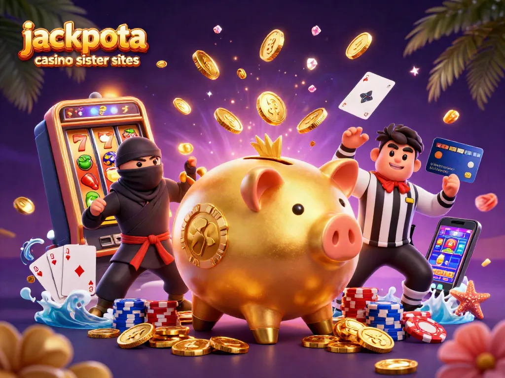 Engage with jackpota casino sister sites featuring dynamic casino action with a golden sumo wrestler and rich game elements.