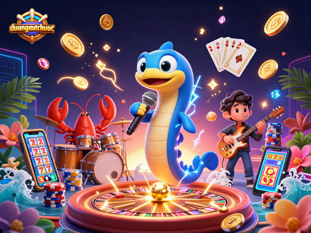 Engage in exciting duongmatchuoc gameplay with vibrant casino elements and captivating underwater DJ scene.