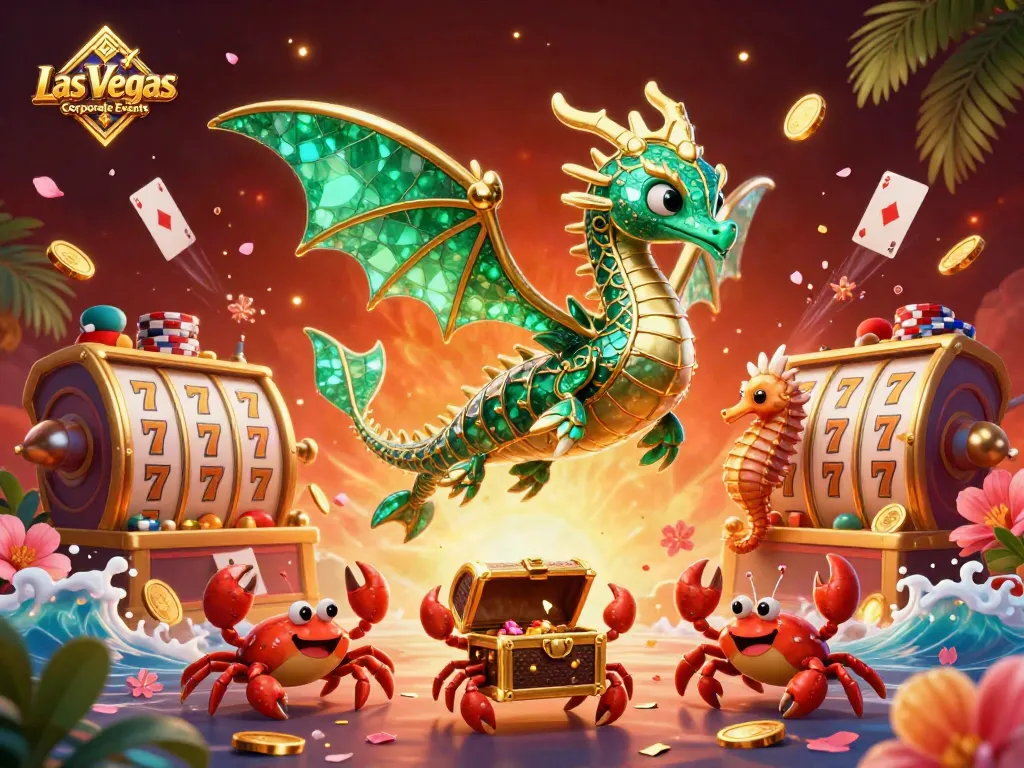 Engage in exciting Las Vegas Corporate Events with vibrant, immersive casino-themed visuals.