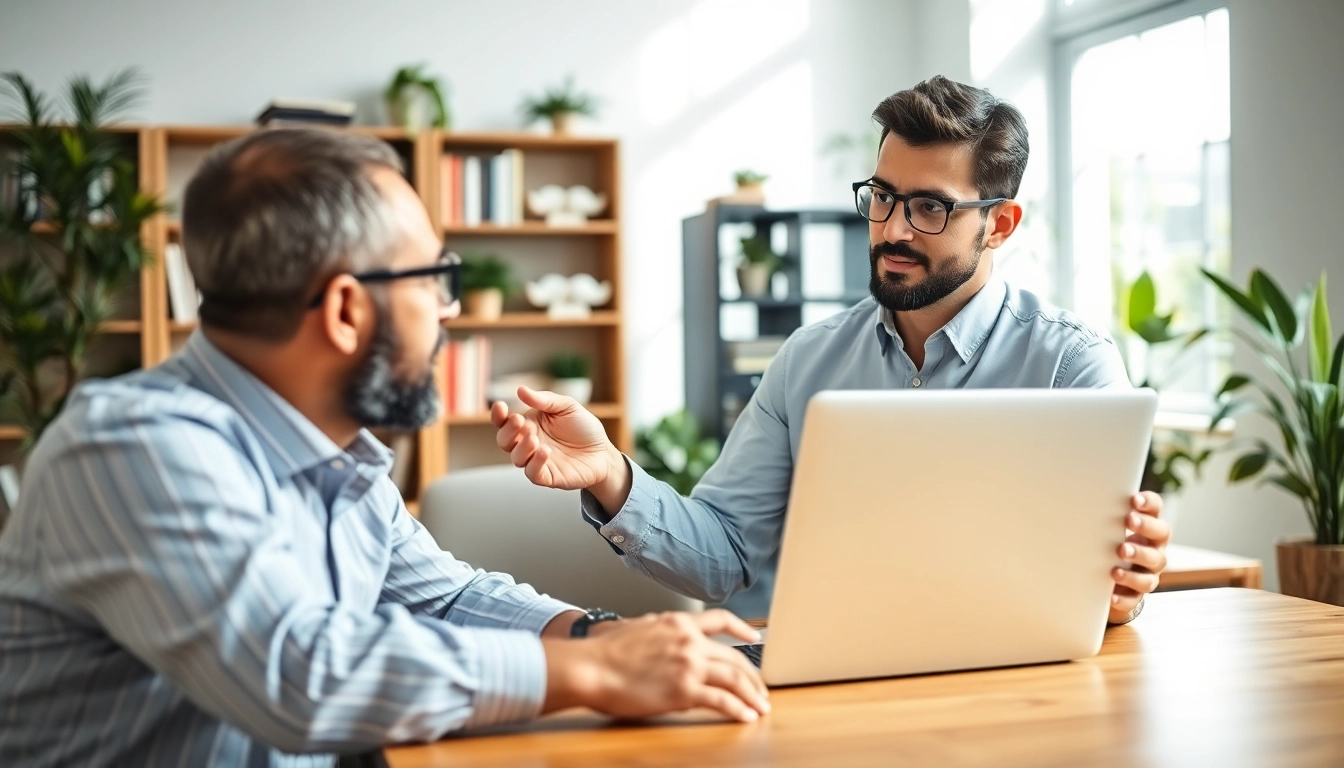 Exploring merchant cash advance Ireland options in a discussion between a financial consultant and business owner.