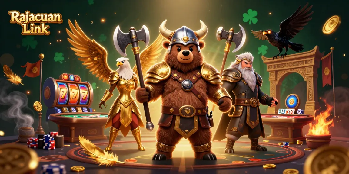 Menangkan permainan dengan Rajacuan Link di arena kasino digital penuh warna dan elemen menarik.