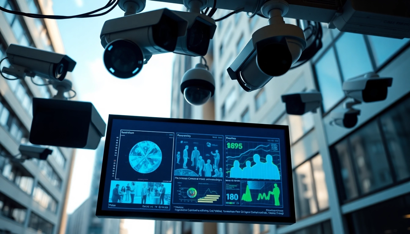 Illustrating computer vision for CCTV with a focus on advanced analytics and urban surveillance.