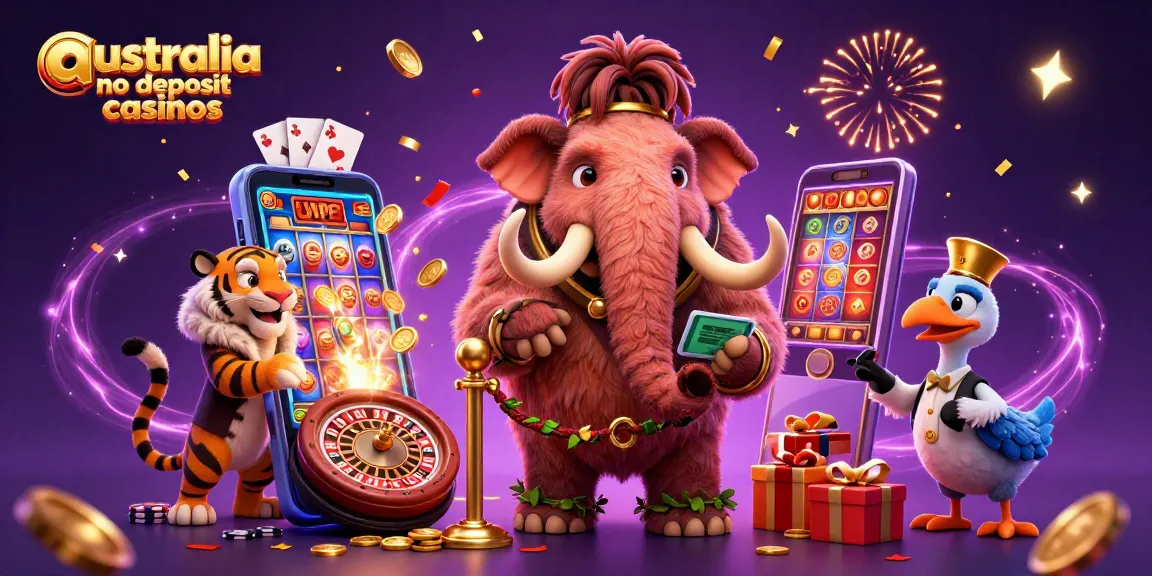 Experience thrill with australia no deposit casinos featuring vibrant gaming elements and dynamic characters.
