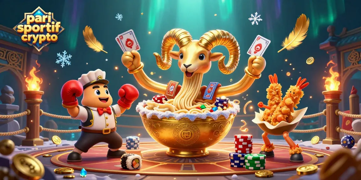 Plongez dans le monde du pari sportif crypto avec des personnages animés, la compétition et des effets flamboyants.