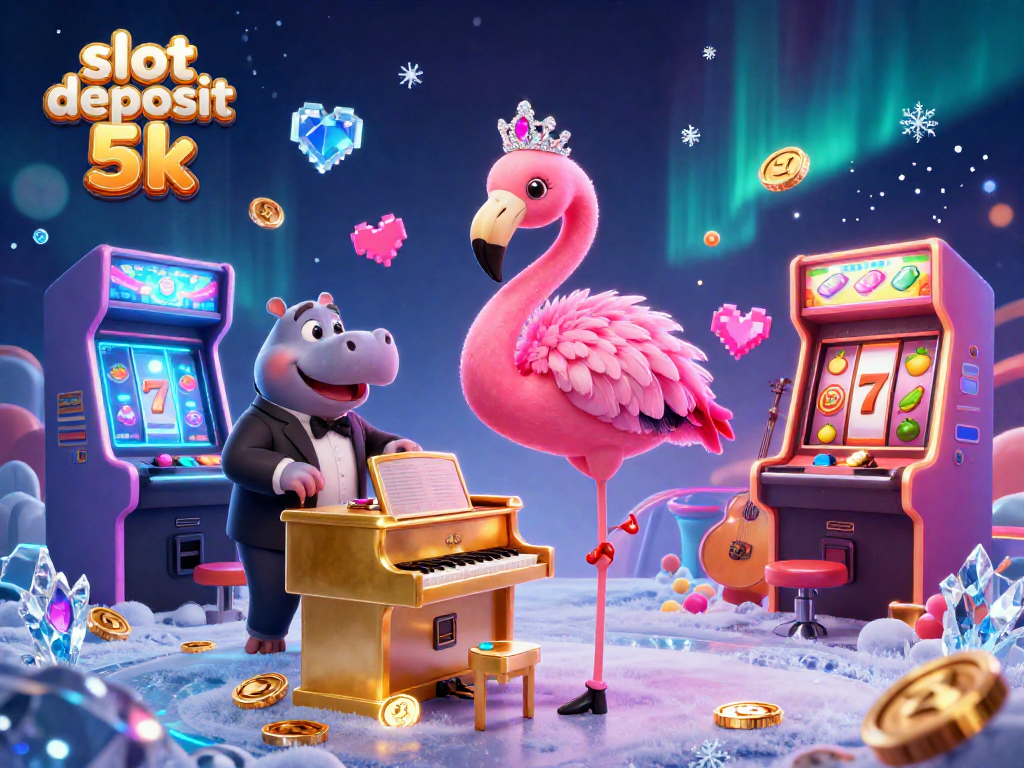Experience vibrant gaming action with slot deposit 5k, featuring lively 3D characters in a dazzling casino