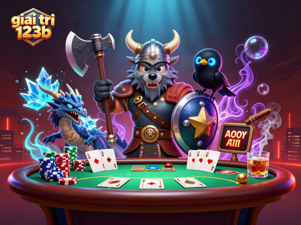 Engage in thrilling experiences at giai tri 123b with Viking warriors and casino games.