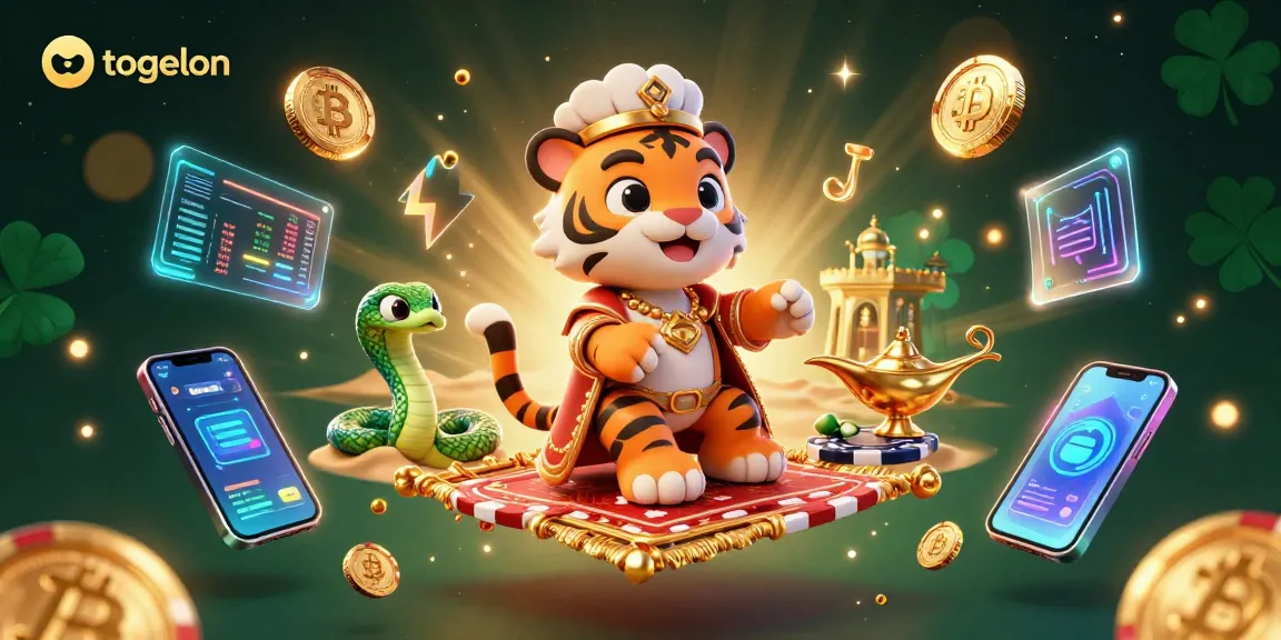 Engage with togelon as the Arabian Nights-themed tiger sultan rides a poker chip carpet amidst generous rewards.