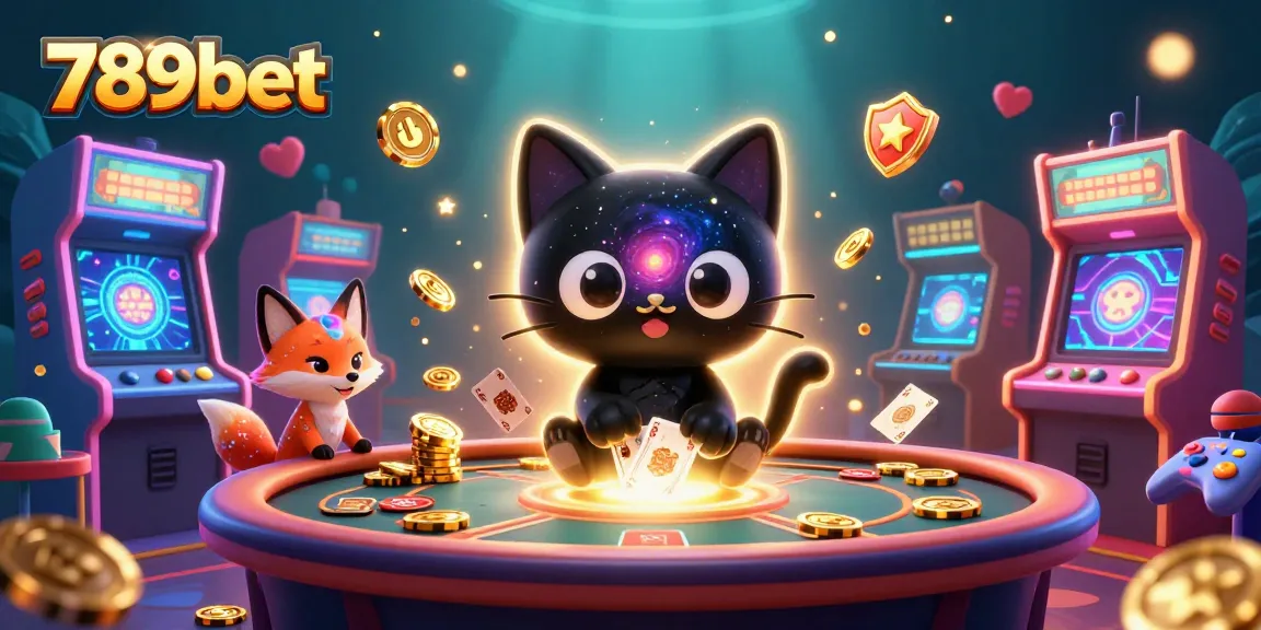 Engage with 789bet at a vibrant cosmic casino, featuring interactive games and animated characters.