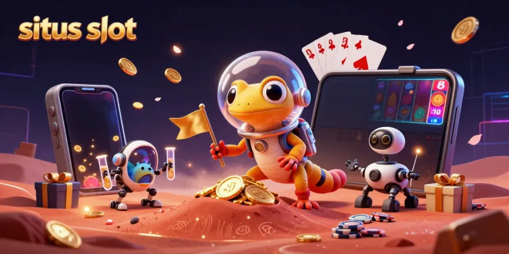 Gantungkan keberuntungan Anda di situs slot dengan gecko Mars dan robot menjelajahi kasino berkilauan