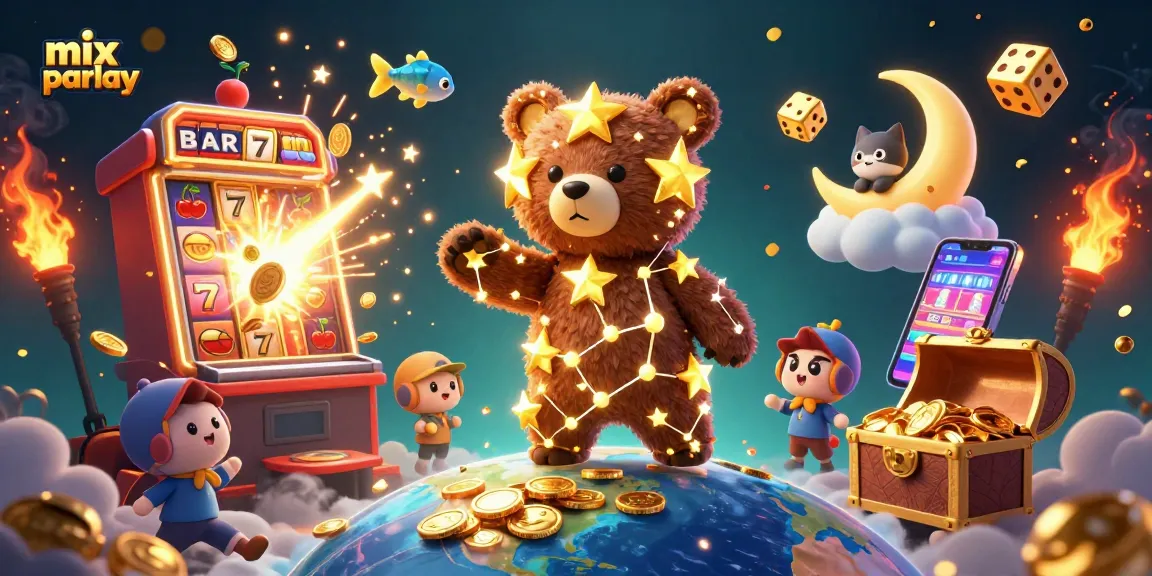 Engage in mix parlay betting with vibrant casino-themed digital art featuring stars and jackpot.
