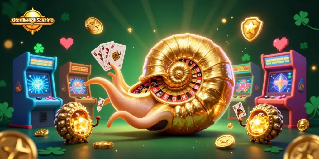 Engage with siteslikehigh5casino through a dynamic illustration showcasing ancient gaming elements and vibrant casino aesthetics.
