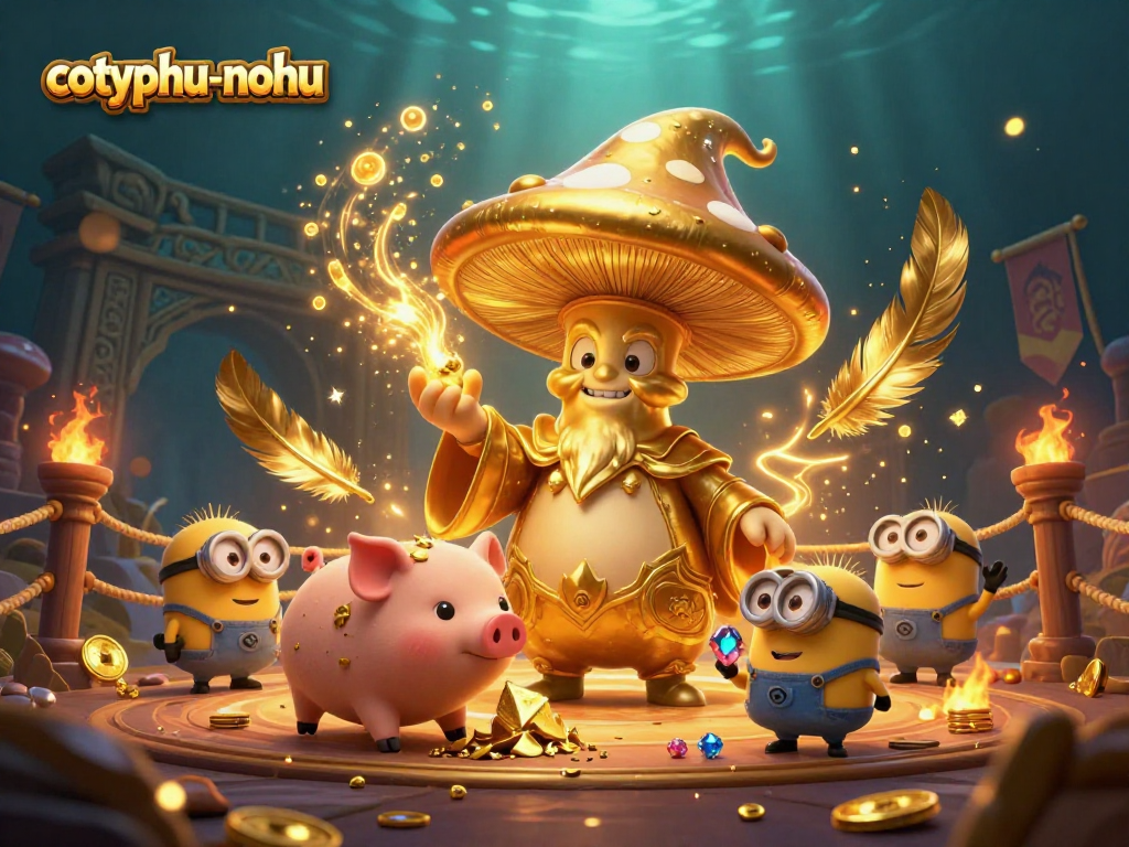 Catch the winning magic in cotyphu-nohu as the golden mushroom wizard and friends unveil treasures!