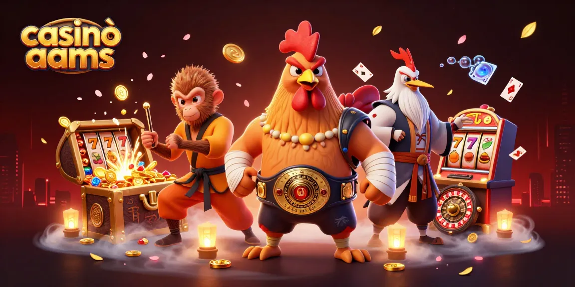 Scopri i casinò non aams con il gallo Muay Thai e il monaco Shaolin in un'atmosfera di gioco d'azzardo vibrante.