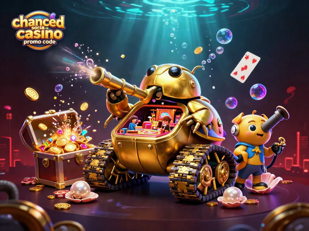 Play games with the chanced social casino promo code while revealing treasures and fun.