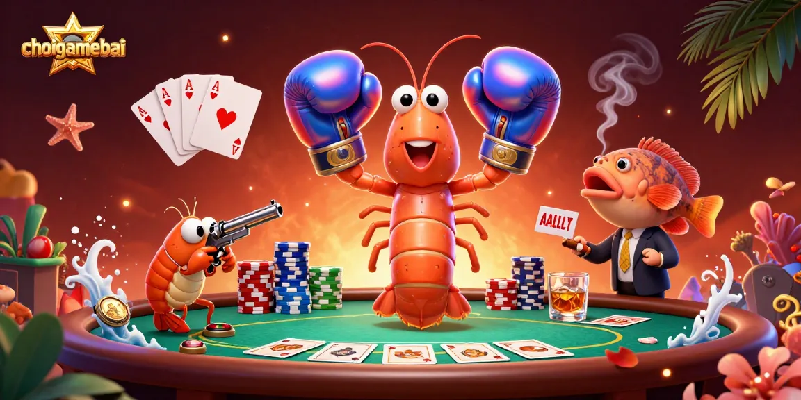 Experience thrilling poker excitement in choigamebai with a mantis shrimp champion and vibrant gameplay.