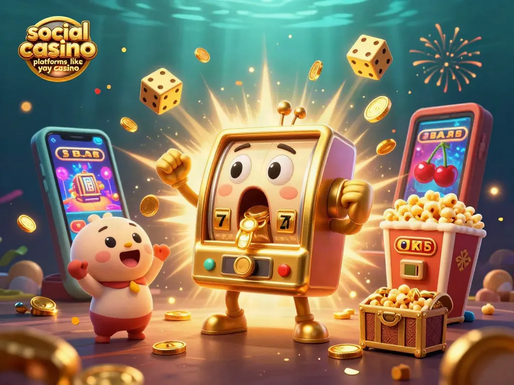 Unlock winnings at social casino platforms like yay casino with excited slot machines and vibrant game elements.