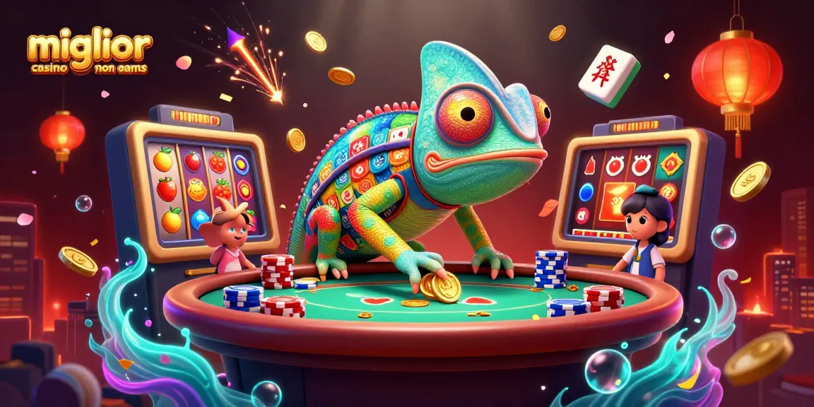 Gioca ai migliori giochi nei migliori casino online non aams con la divertente iguana giocattolo.