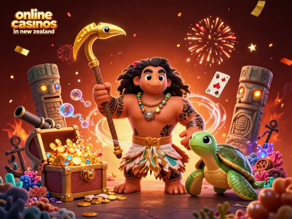 Engage with top online casinos in New Zealand featuring colorful card games and vibrant characters.