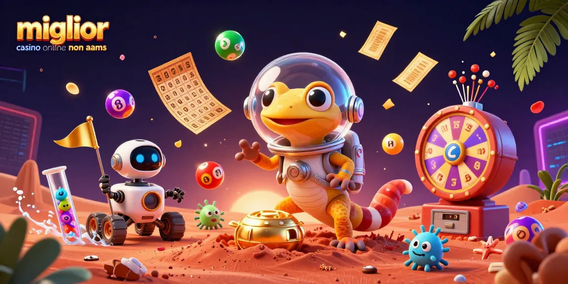 Scopri il miglior casino online non AAMS con un gecko marziano e un rover in un'avventura dorata.
