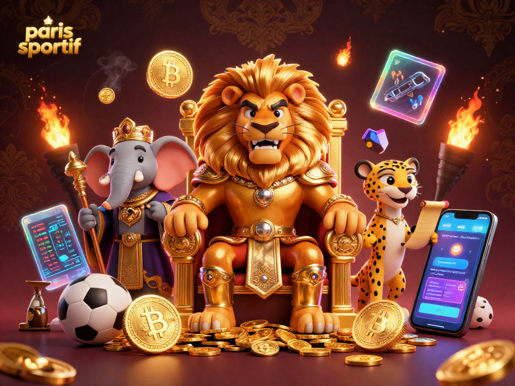 Pariez sur le meilleur site de paris sportif dans une scène dynamique avec le lion roi.