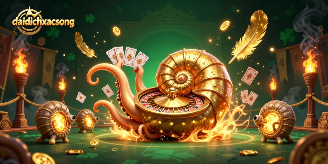 Engage in thrilling gameplay with daidichxacsong's vibrant 3D action depicting a nautilus roulette wheel.