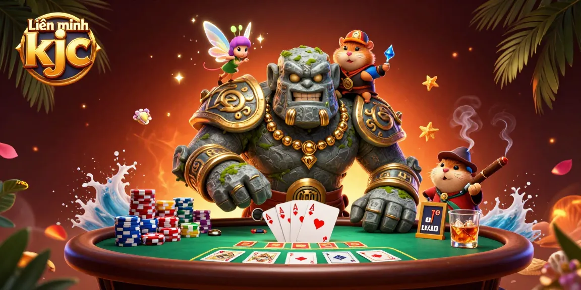Engage with Liên minh kjc at a vivid casino scene full of excitement and vibrant game elements.