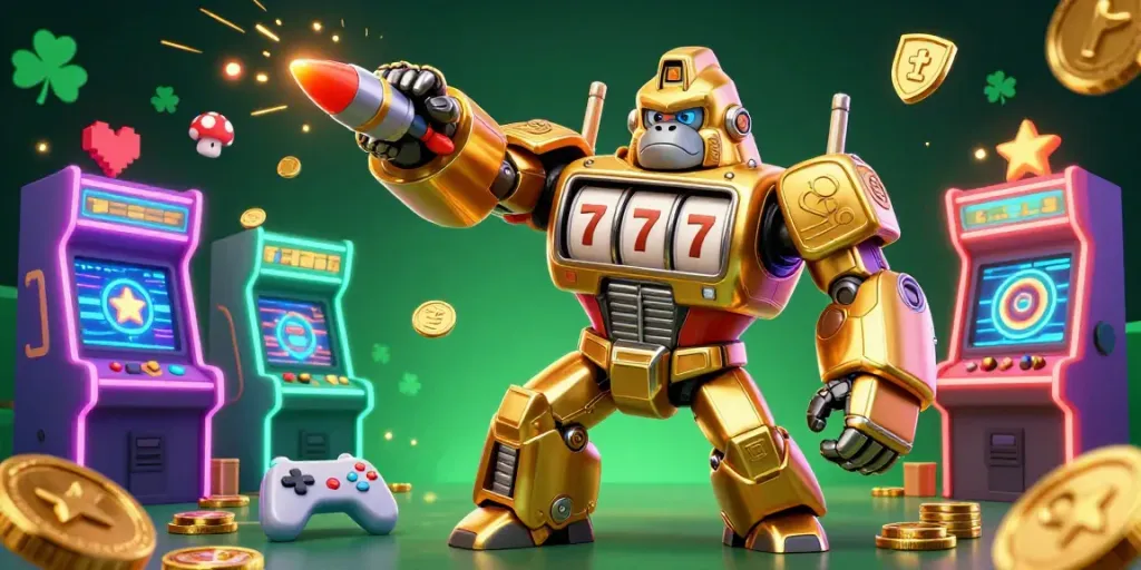 Experience big wins at lode88 with a dynamic scene of an interactive casino mech.