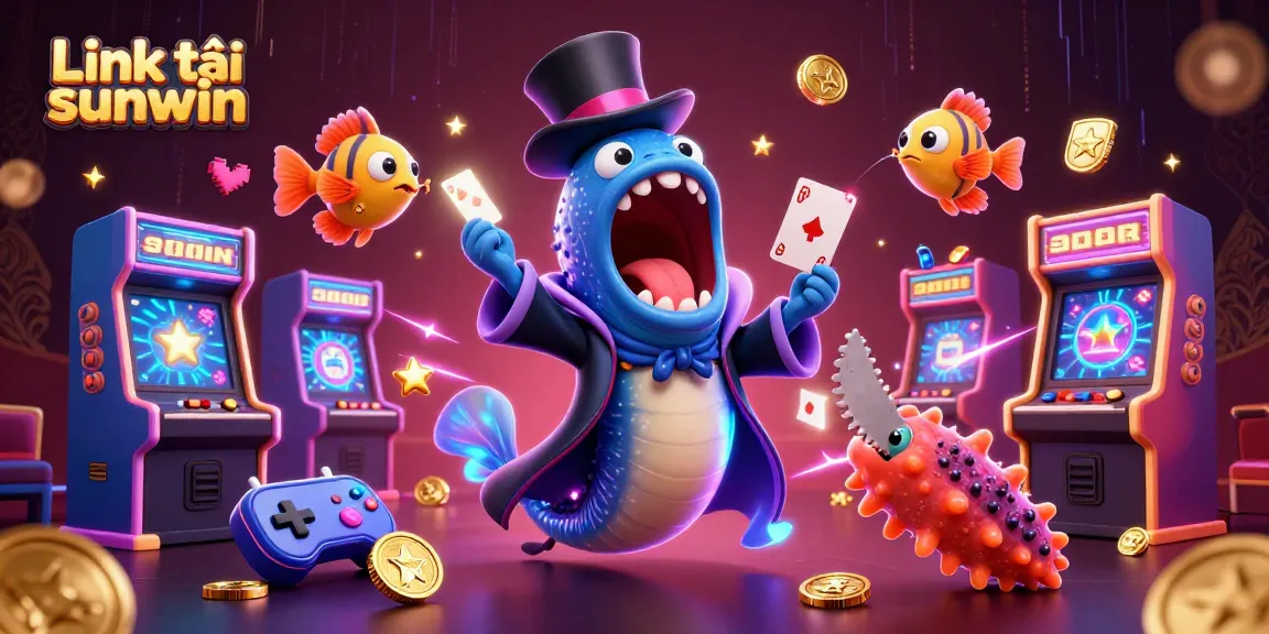 Experience the excitement with Link tải sunwin, featuring a magical scene of sea creatures performing casino tricks.