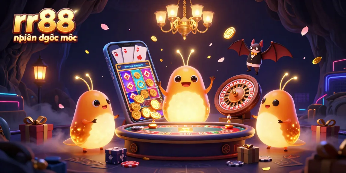Experience the thrill of rr88 hiện đang mở with vibrant gameplay, neon lights, and excitement in a 3D casino.